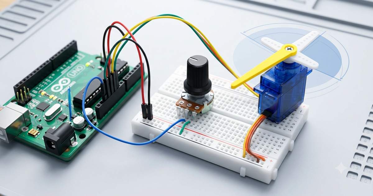Kontrol Servo SG90 Pakai Arduino + Potensiometer: Dasar Robot Lengan