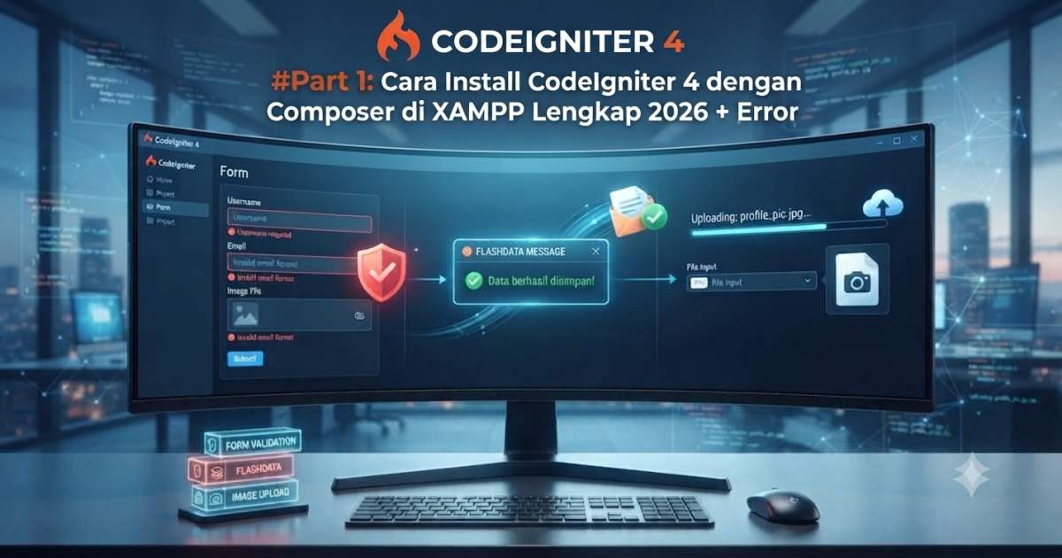 #Part 1: Cara Install CodeIgniter 4 dengan Composer di XAMPP Lengkap 2026 + Error