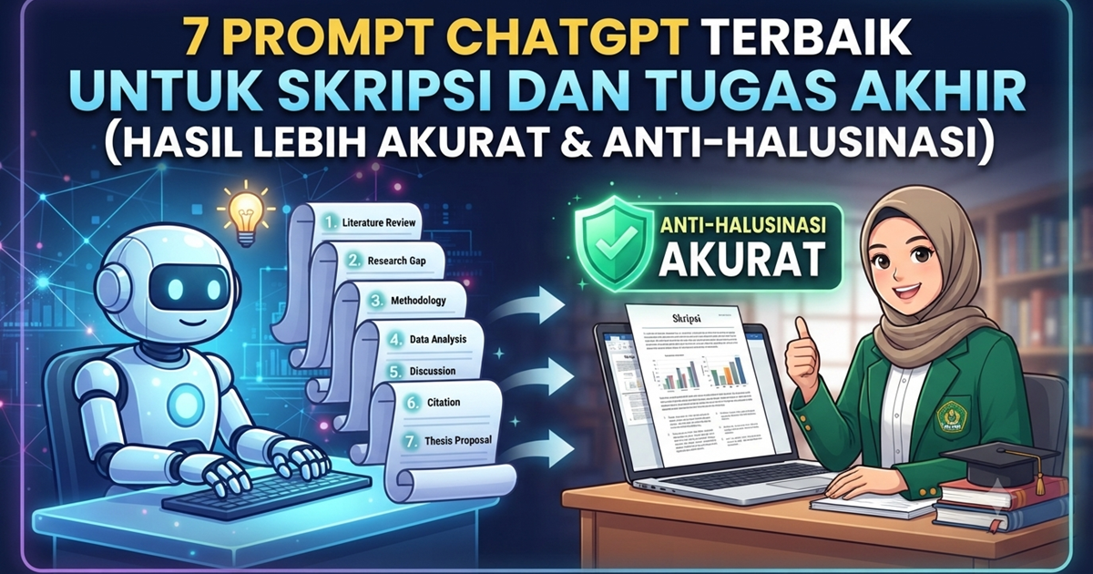 7 Prompt ChatGPT Terbaik untuk Skripsi dan Tugas Akhir (Hasil Lebih Akurat & Anti-Halusinasi)
